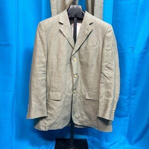 8943 Haspel Men's Classic Linen Tan Suit